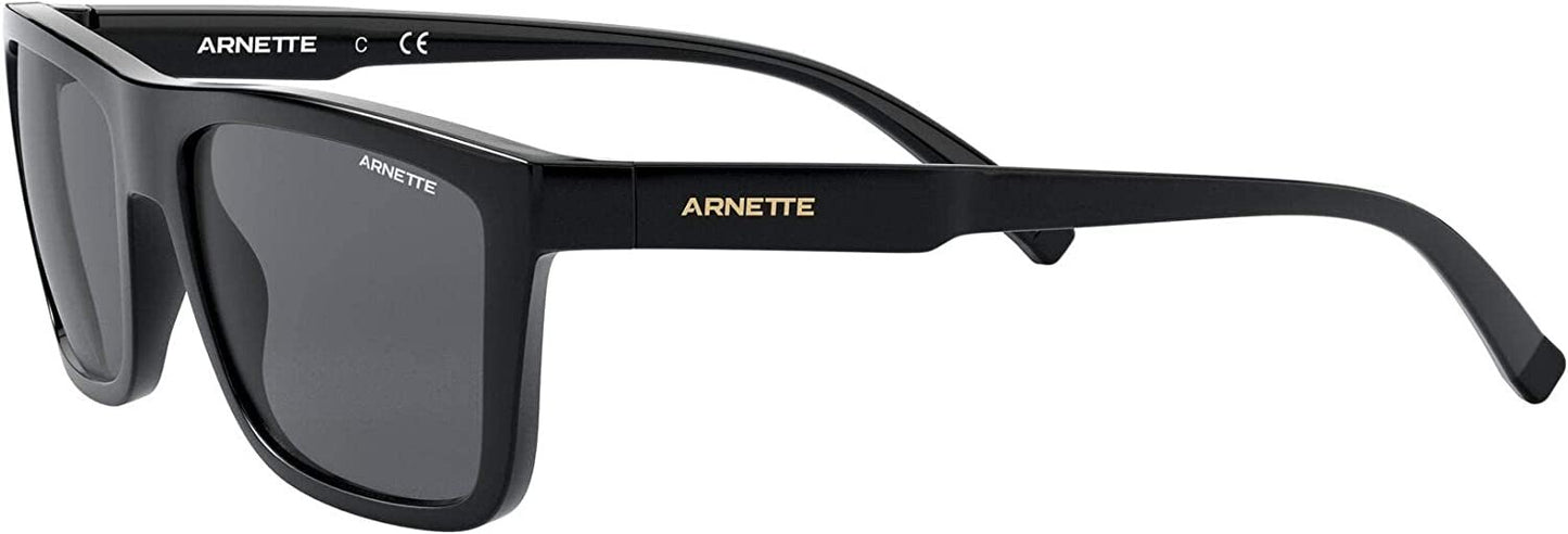 ARNETTE Men's AN4262 41/87 55mm Deep Ellum Square Sunglasses, Black/Grey