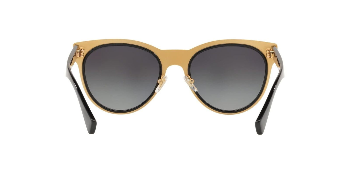 Versace Woman Sunglasses, Black Lenses Metal Frame, 54mm