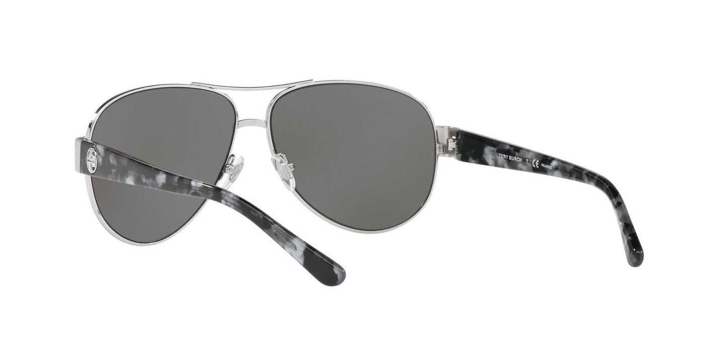 Tory Burch Women's TY6057 Blue/Silver mirror Sunglasses 60mm
