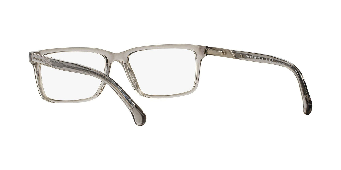 Brooks Brothers Men's BB2019 6074 53mm Eyewear Frames, Transparent Grey/Demo Lens,