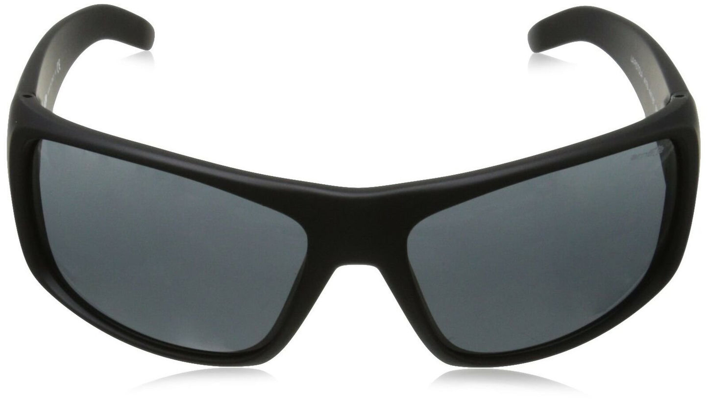 Arnette Men's AN4179 La Pistola Wrap Sunglasses, Fuzzy Black/Grey, 66 mm
