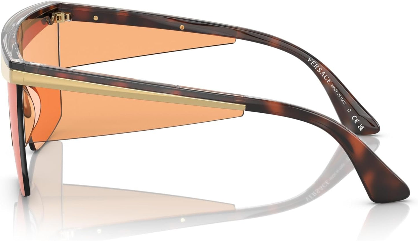 VERSACE VE2254 100274 Havana Dark Orange 44mm Men's Sunglasses