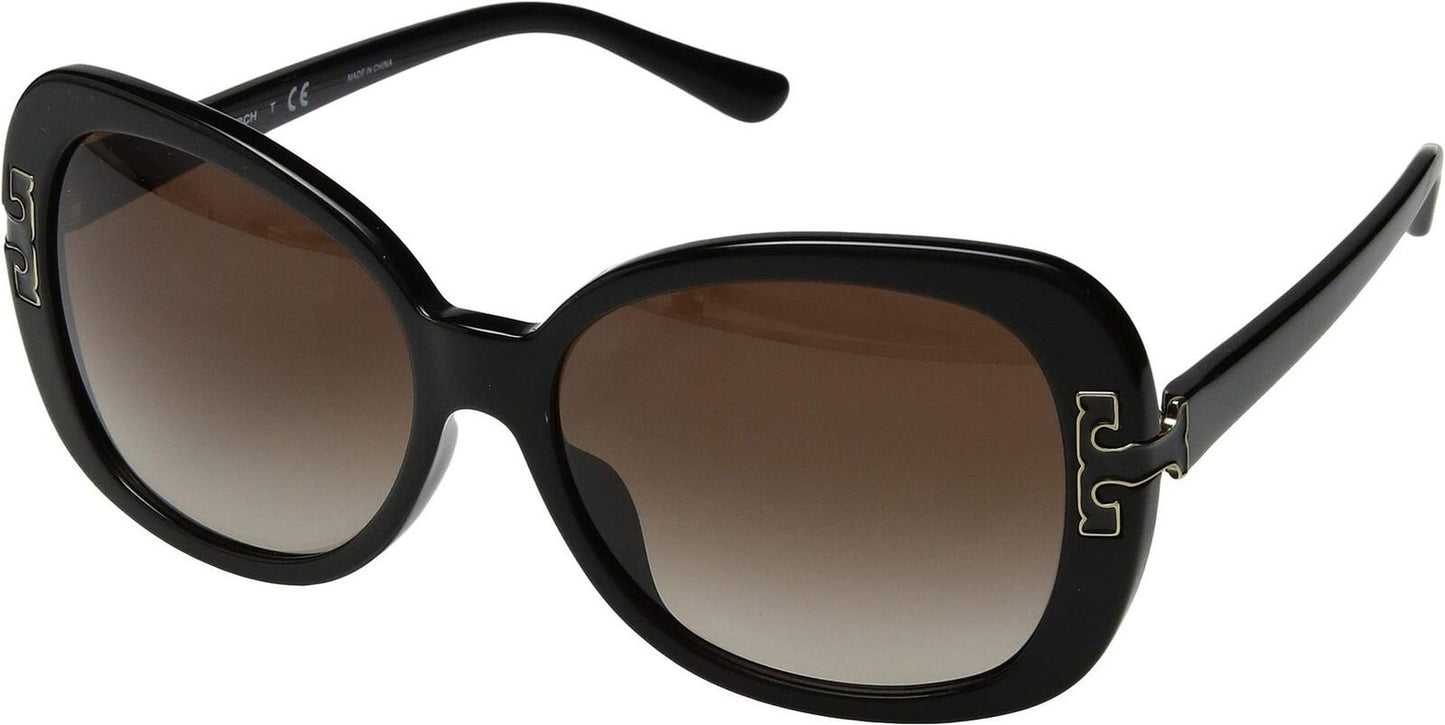 Tory Burch TY7133U 170913-57 - Women's, Black Frame, Brown Gradient Sunglasses