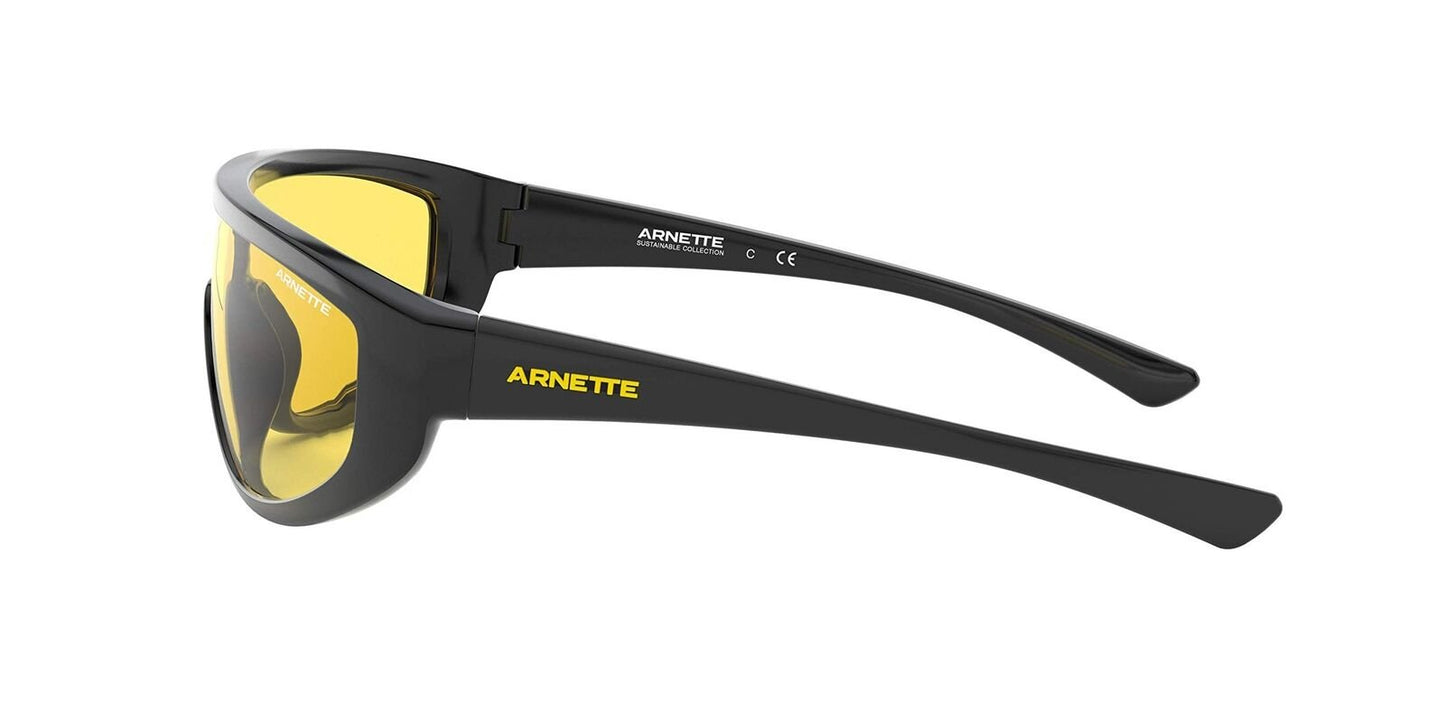 ARNETTE mens An4264 Clayface Sunglasses, Black/Yellow, 30 mm US