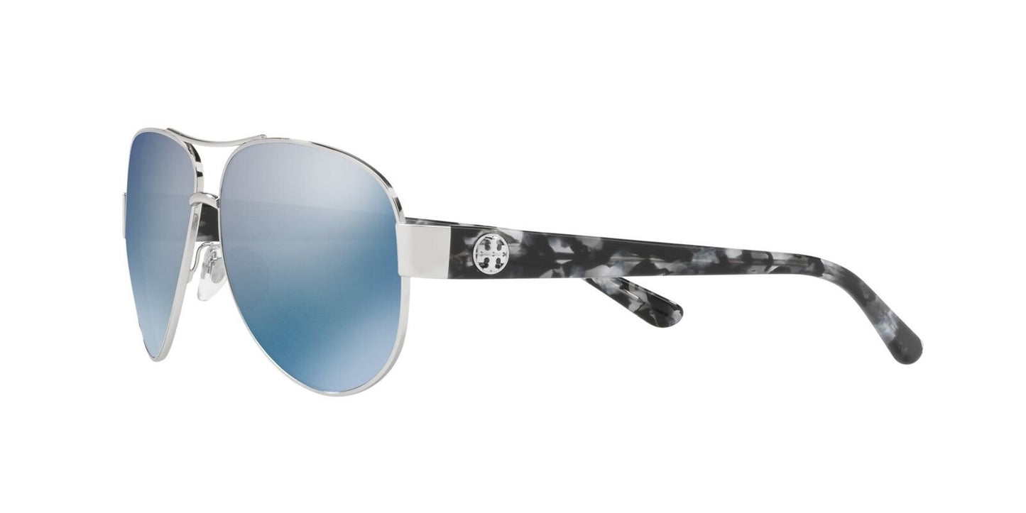 Tory Burch Women's TY6057 Blue/Silver mirror Sunglasses 60mm