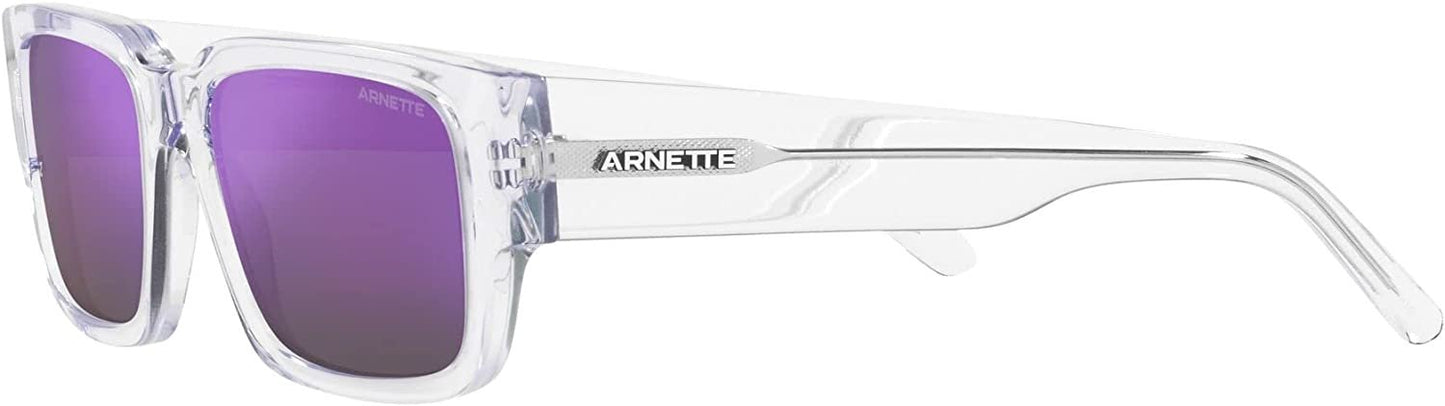 ARNETTE 0AN4296 12154V Unisex Sunglasses Crystal Frame, Grey Mirror Violet Lenses, 54MM