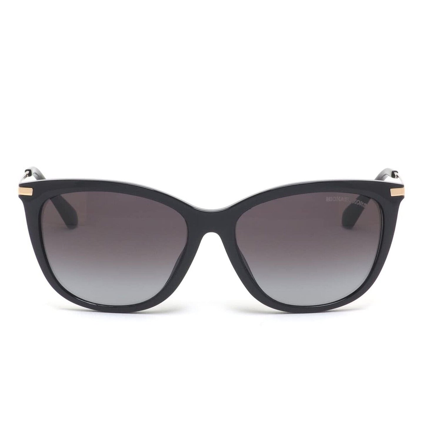 Michael Kors Women's Round Fashion Sunglasses, Black/Dark Grey Gradient,