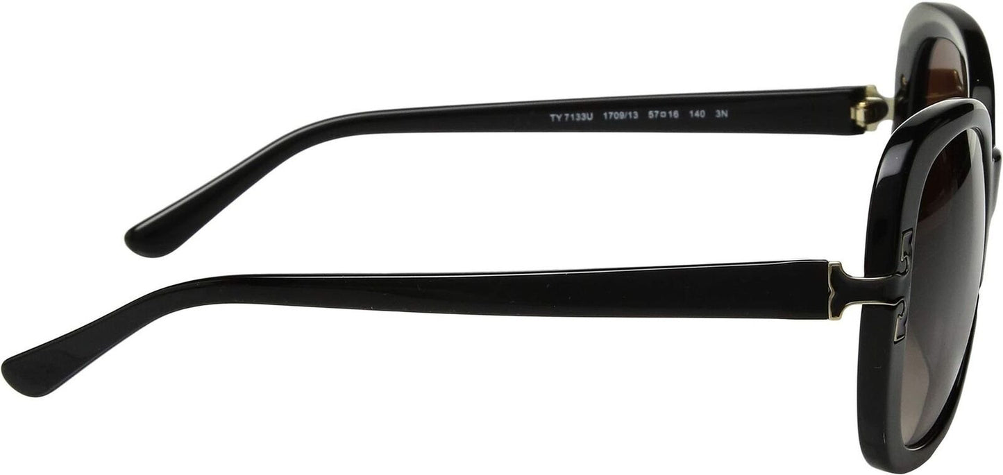 Tory Burch TY7133U 170913-57 - Women's, Black Frame, Brown Gradient Sunglasses