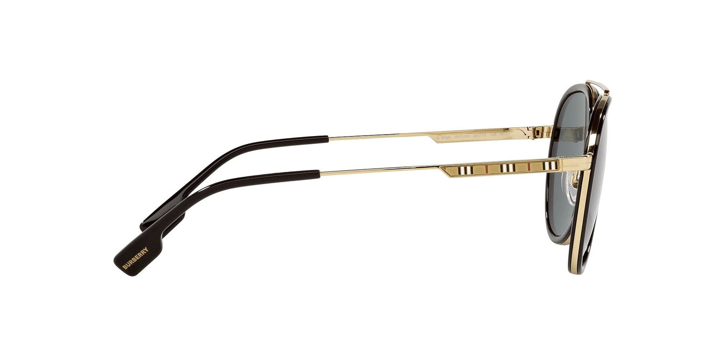 BURBERRY BE 3125 101781 59mm Oliver Gold Polarized Dark Grey Sunglasses