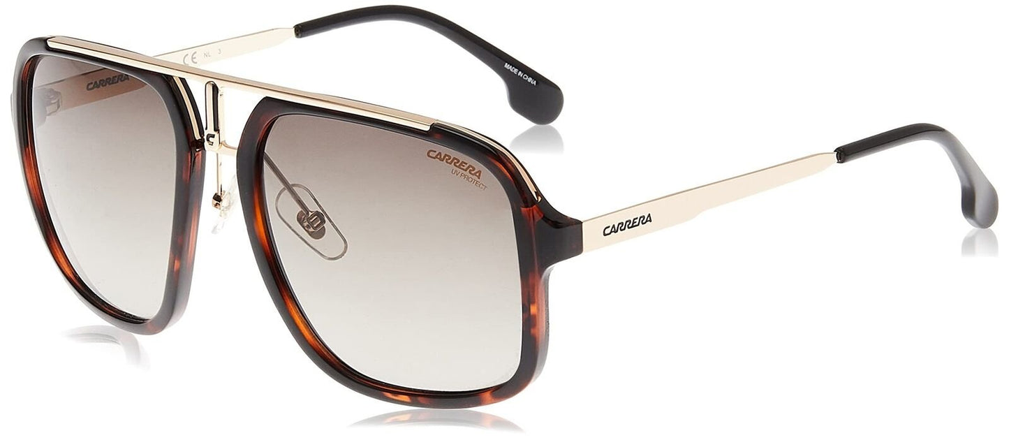 Carrera mens Carrera 1004/S Sunglasses, Havana Gold/Brown Gradient, 57mm 20mm