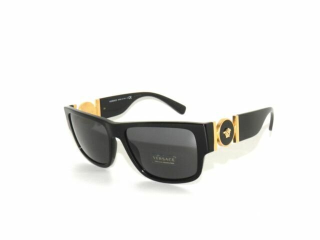 Versace Man Sunglasses, Black Lenses Acetate Frame, 58mm