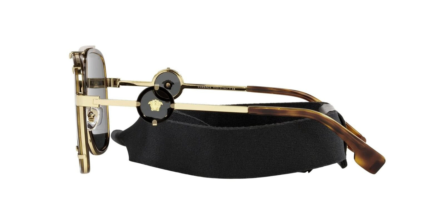 Versace VE2233 Sunglasses 147087 Havana/Dark Gray - 60mm