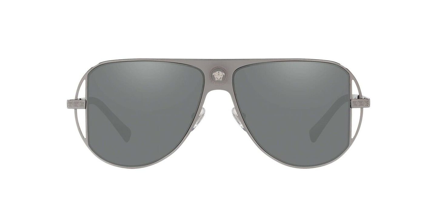 Versace 0VE2212 10016G-57 Grey Mirror Silver Sunglasses