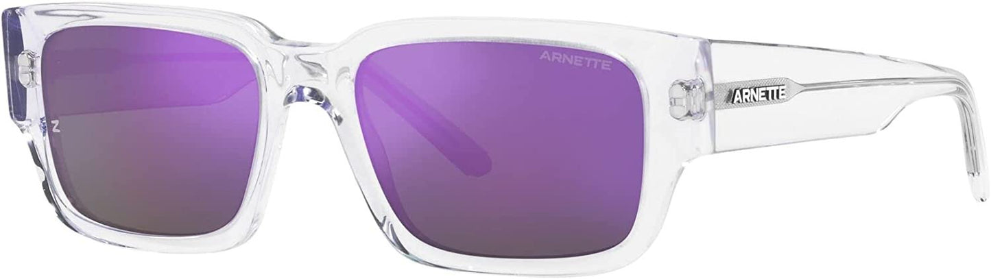ARNETTE 0AN4296 12154V Unisex Sunglasses Crystal Frame, Grey Mirror Violet Lenses, 54MM