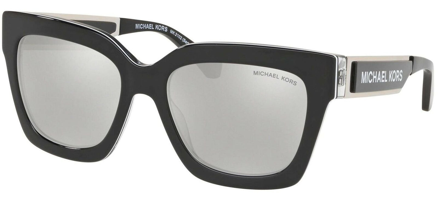 Michael Kors BERKSHIRES MK2102 Sunglasses 36666G-54 Light Silver Mirror Lenses
