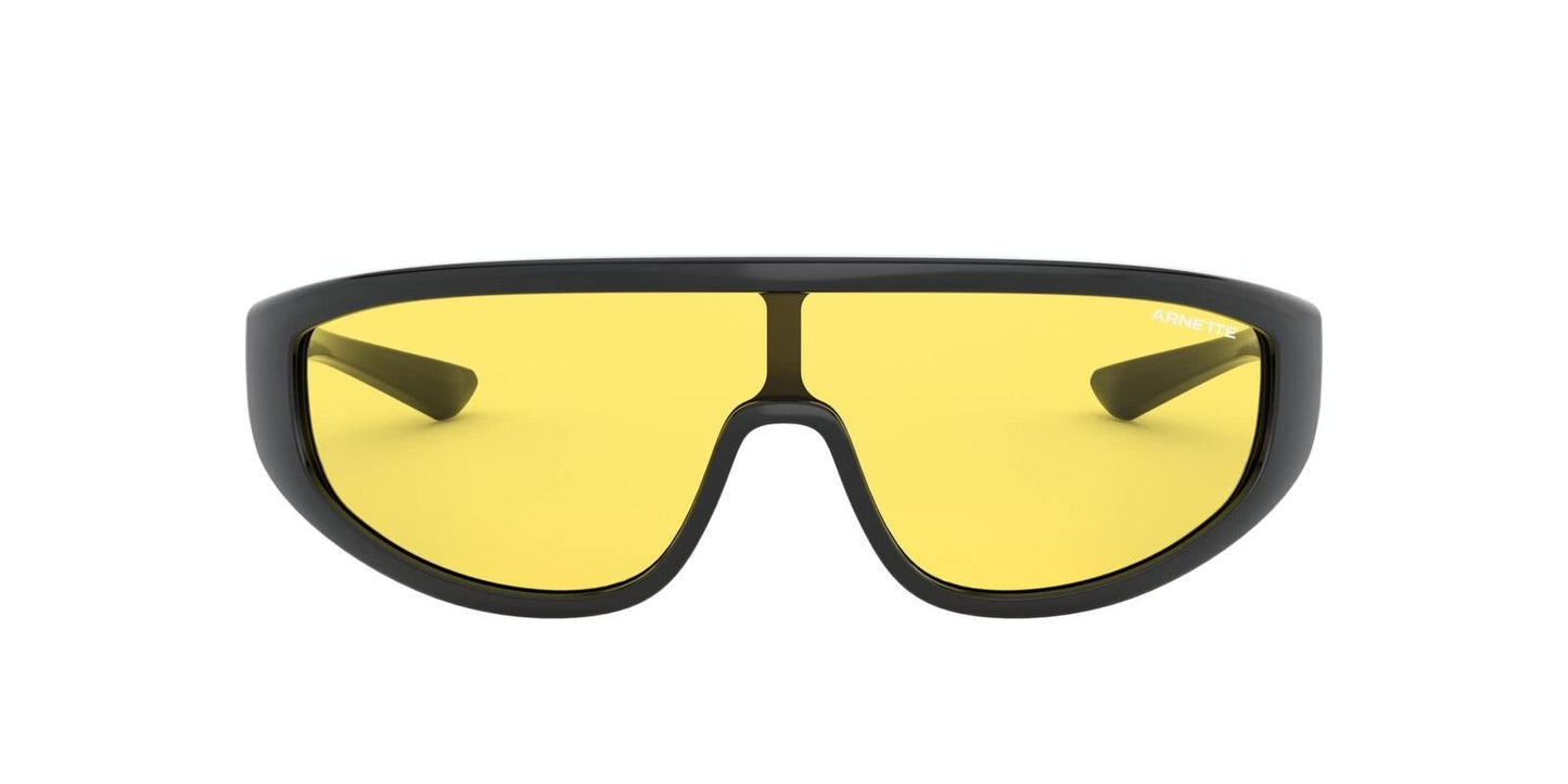ARNETTE mens An4264 Clayface Sunglasses, Black/Yellow, 30 mm US