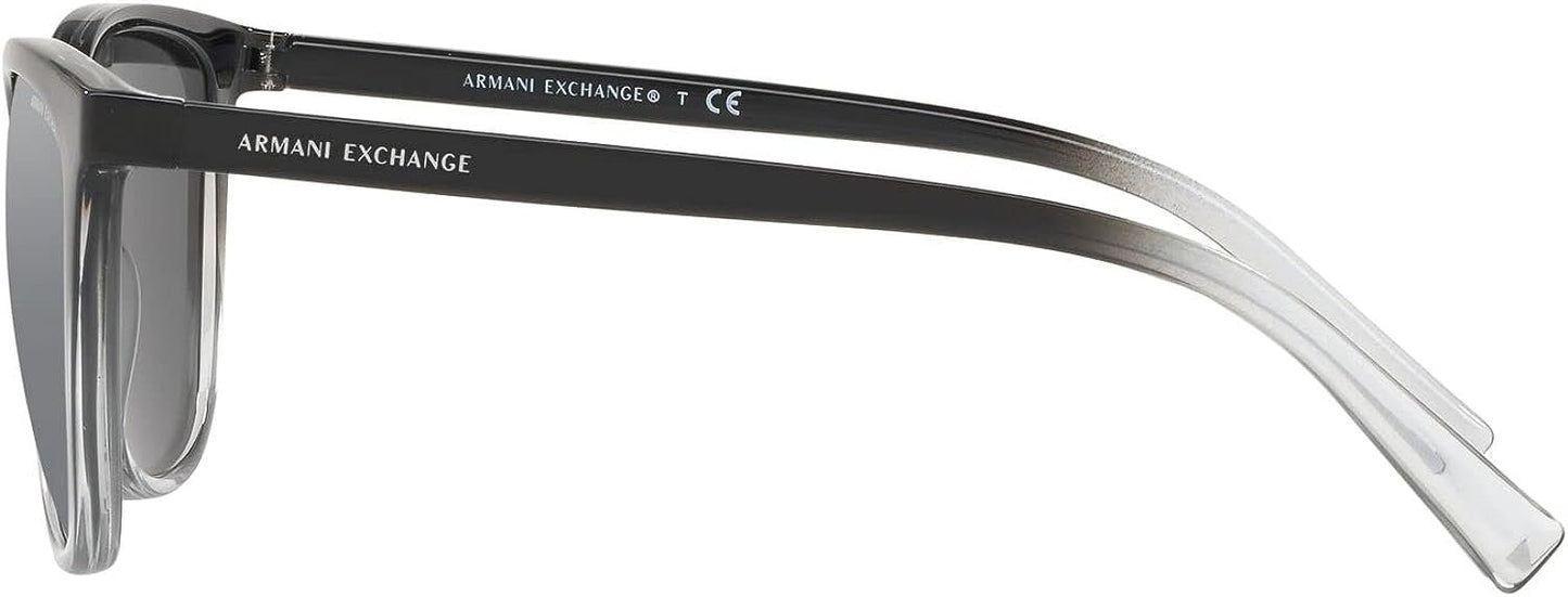 ARMANI EXCHANGE AX4077SF 82556G 56mm Black & Grey Rectangle Sunglasses