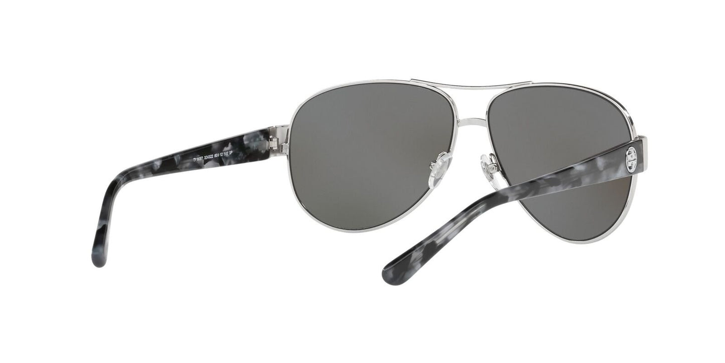 Tory Burch Women's TY6057 Blue/Silver mirror Sunglasses 60mm