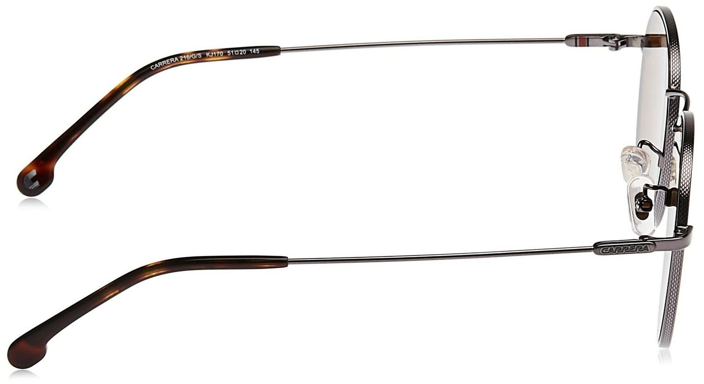 Carrera 216/G/S Round Sunglasses, Dark Ruthenium/Brown, 51mm,