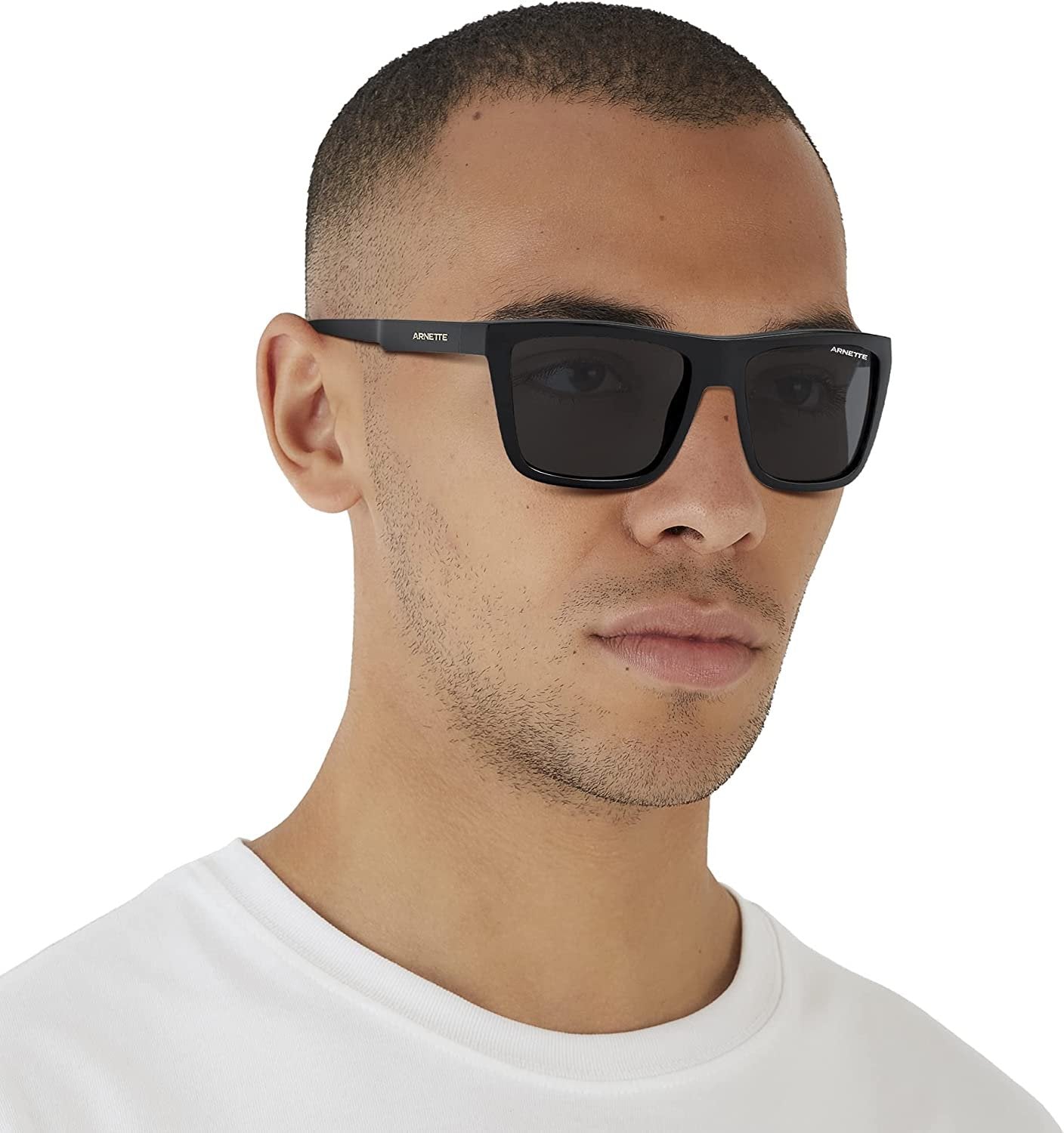 ARNETTE Men's AN4262 41/87 55mm Deep Ellum Square Sunglasses, Black/Grey
