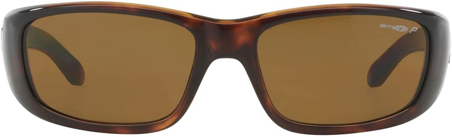 Arnette Men's AN4178 Quick Draw Wrap Sunglasses, Havana/Brown Polarized, 59 mm