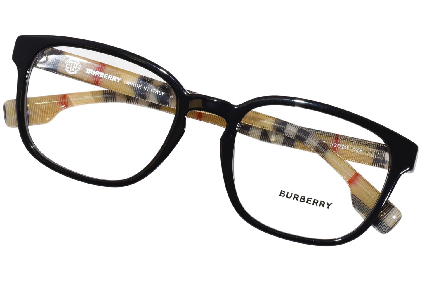 BURBERRY EDISON BE2344 3592 Black Check 53/20/145 men Eyewear Frame