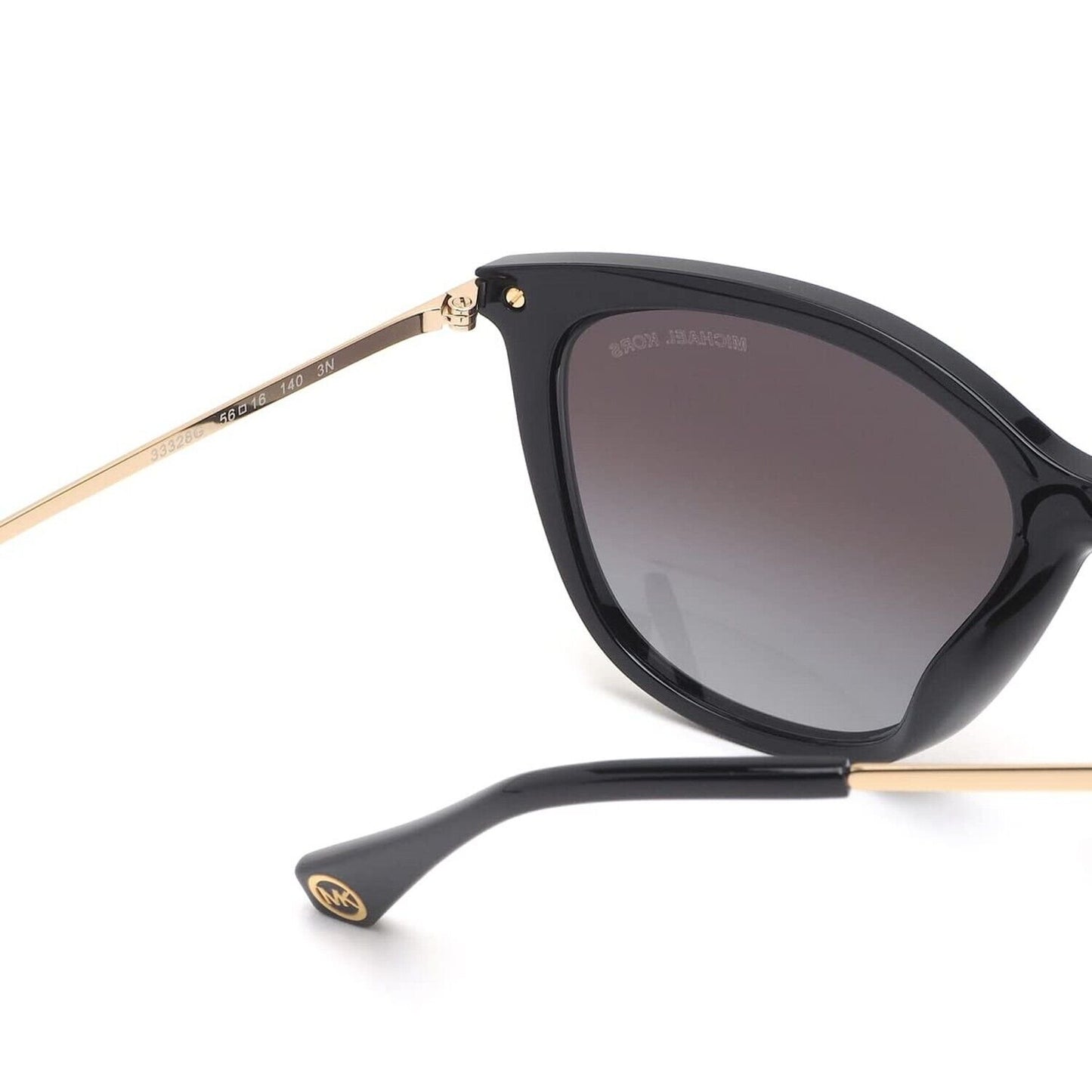 Michael Kors Women's Round Fashion Sunglasses, Black/Dark Grey Gradient,
