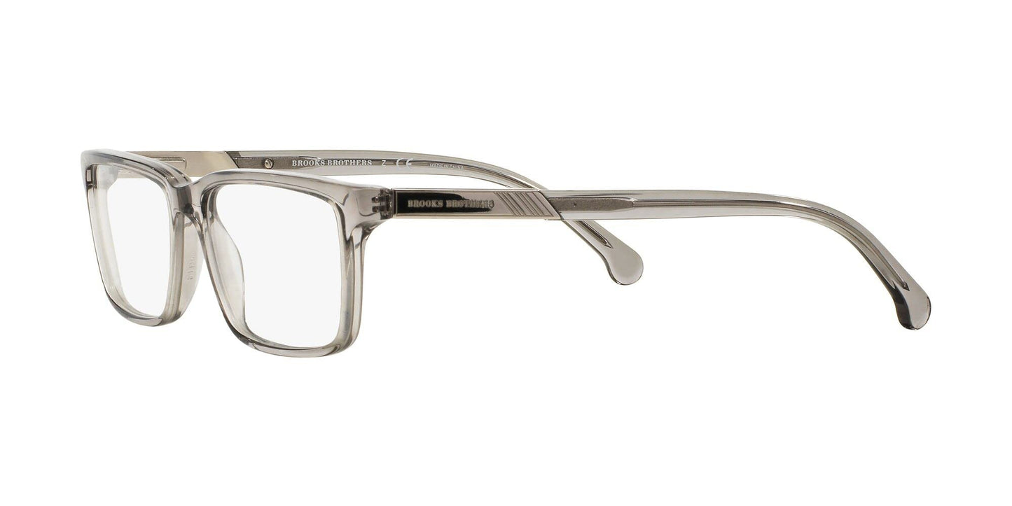 Brooks Brothers Men's BB2019 6074 53mm Eyewear Frames, Transparent Grey/Demo Lens,