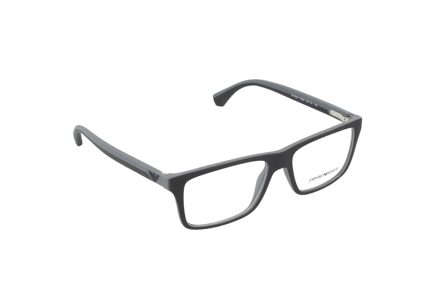 Emporio Armani EA 3034 Men's Eyeglasses Black/Rubber Grey 55