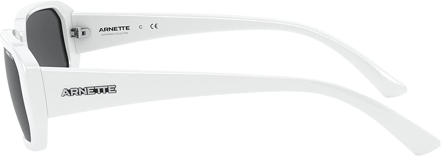 ARNETTE Men's AN4265 262487 55mm Gringo Rectangular Sunglasses, White/Grey