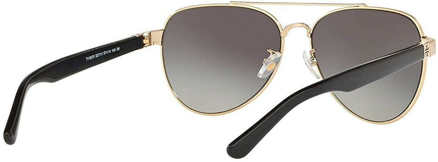 Tory Burch TY6070 Sunglasses 327111-57 Lt Grey Gradient Lenses