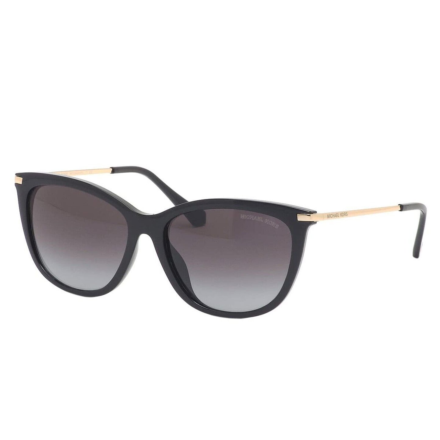 Michael Kors Women's Round Fashion Sunglasses, Black/Dark Grey Gradient,