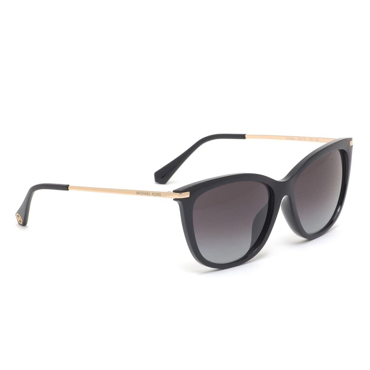 Michael Kors Women's Round Fashion Sunglasses, Black/Dark Grey Gradient,