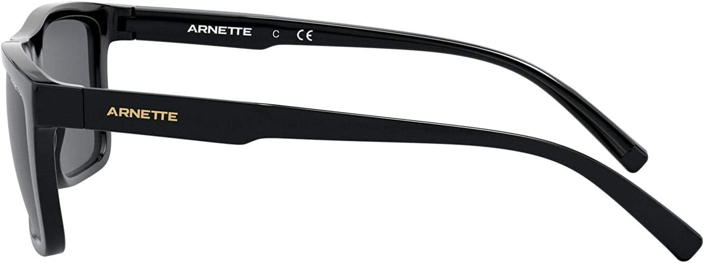 ARNETTE Men's AN4262 41/87 55mm Deep Ellum Square Sunglasses, Black/Grey