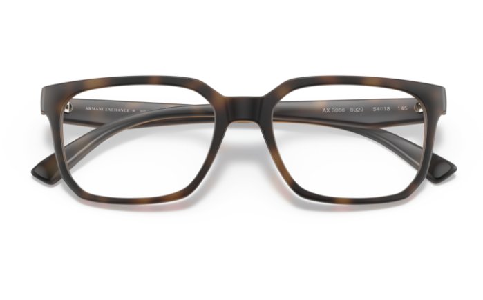 A|X ARMANI EXCHANGE Men's AX3086 8029 54mm Rectangular Eyewear Frames