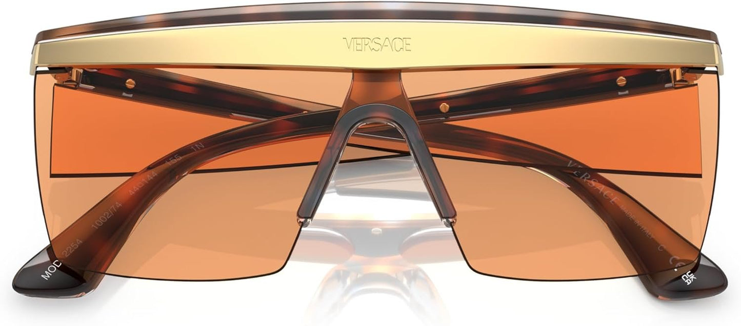 VERSACE VE2254 100274 Havana Dark Orange 44mm Men's Sunglasses