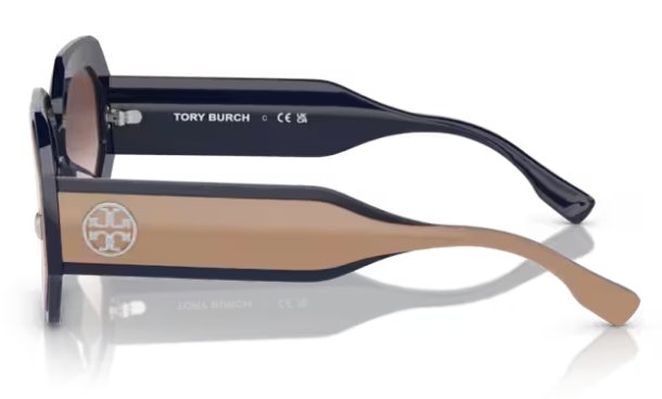 Tory Burch TY7192U 19396I 55mm Women's Sunglasses Navy/Beige/Clear Gradient Grey
