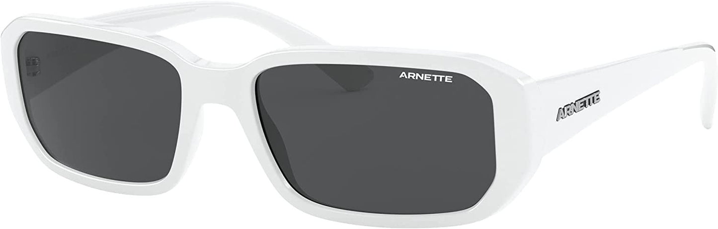 ARNETTE Men's AN4265 262487 55mm Gringo Rectangular Sunglasses, White/Grey