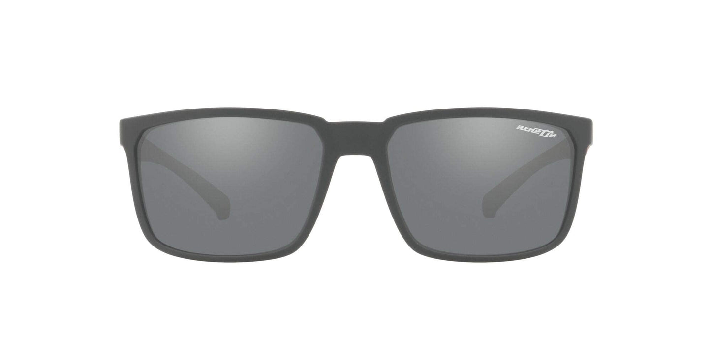 ARNETTE 0AN4251 25736G 58mm Man Sunglasses Matte Black Frame, Mirror Grey Lenses,