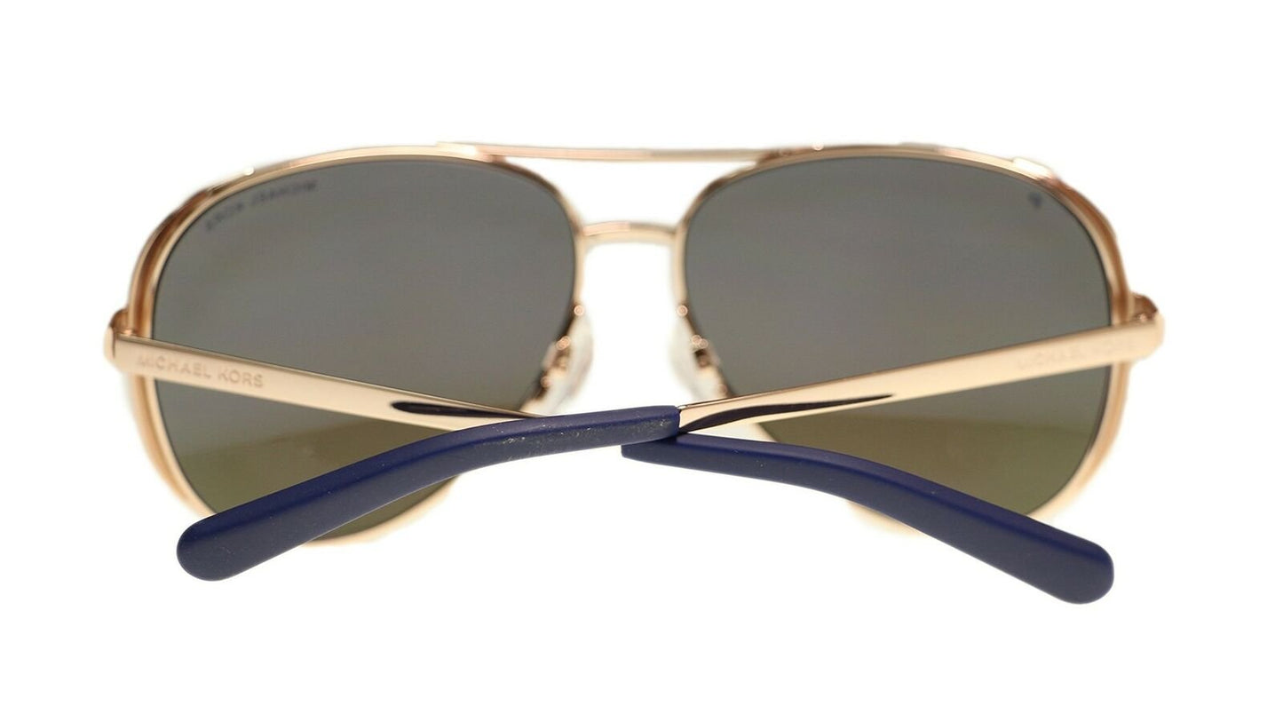 Michael Kors MK5004 Chelsea Polarized Sunglasses Rose Gold w/Purple Mirror
