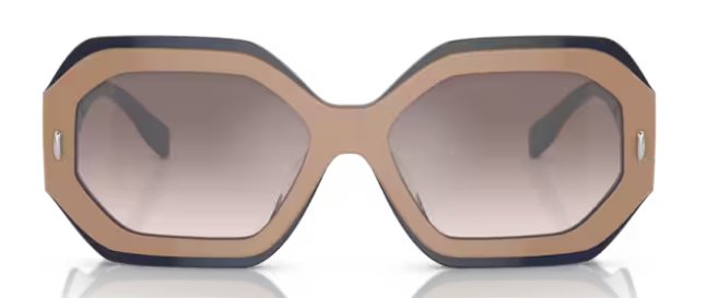 Tory Burch TY7192U 19396I 55mm Women's Sunglasses Navy/Beige/Clear Gradient Grey