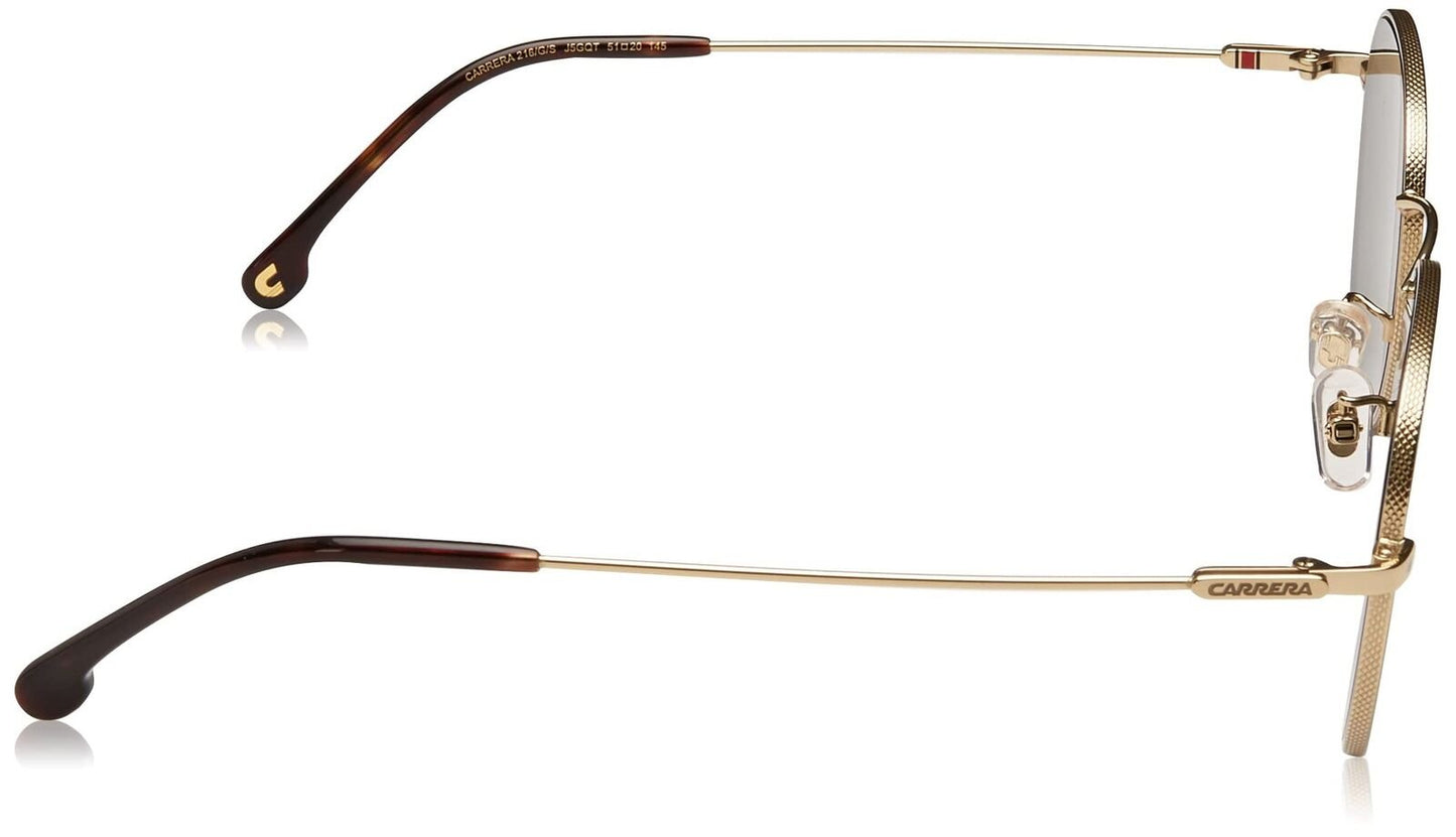 Carrera 216/G/S Round Sunglasses, Gold/Green, 51mm, 20mm