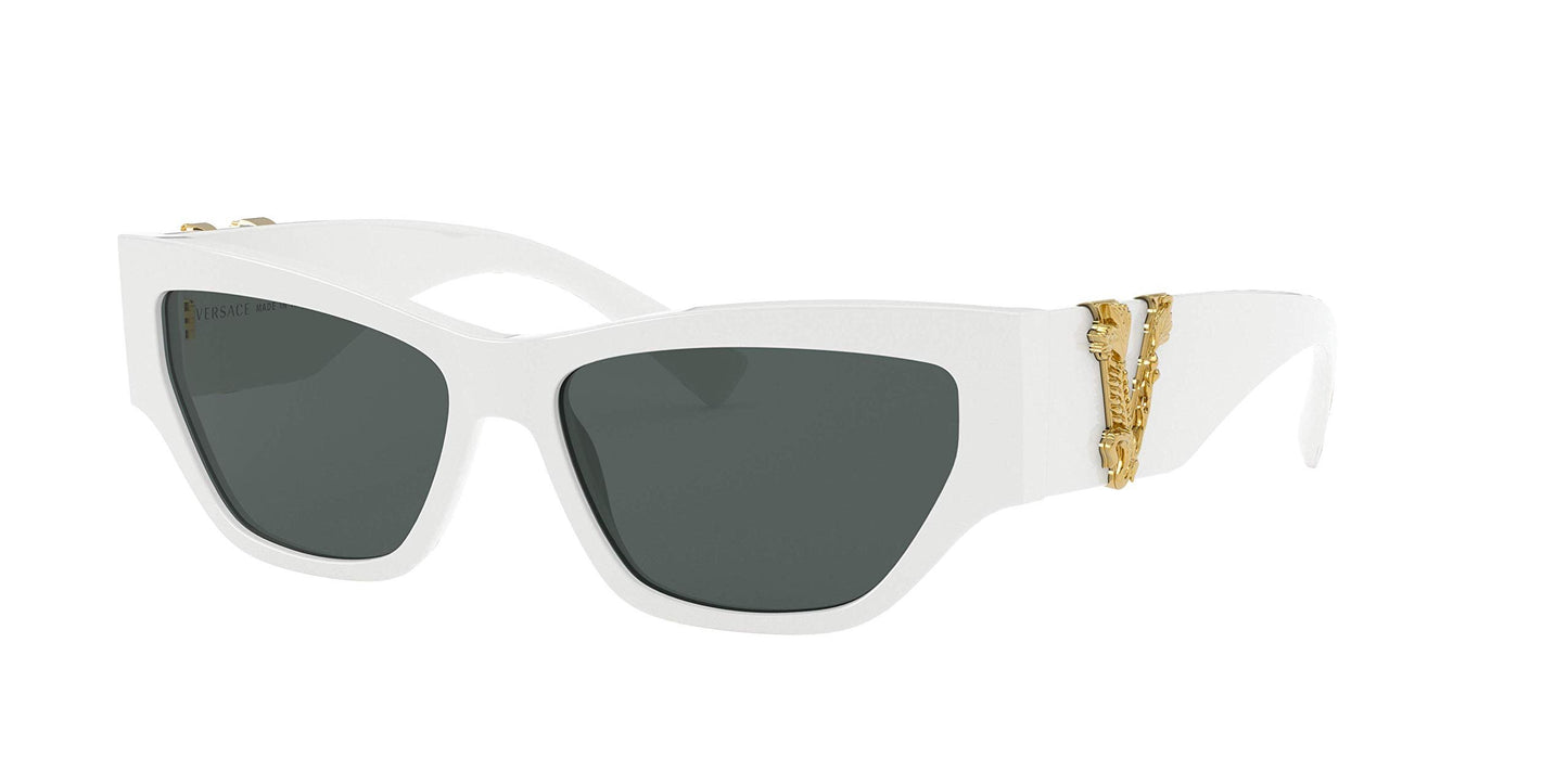Versace 0VE4383 532787 56mm Woman Sunglasses White Frame, Dark Grey Lenses