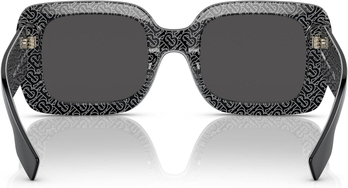 BURBERRY BE 4327 397787 Black/Print Tb/Crystal Sunglasses