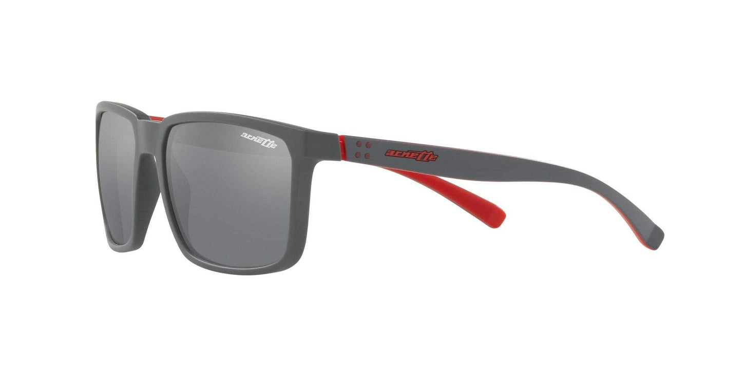 ARNETTE 0AN4251 25736G 58mm Man Sunglasses Matte Black Frame, Mirror Grey Lenses,