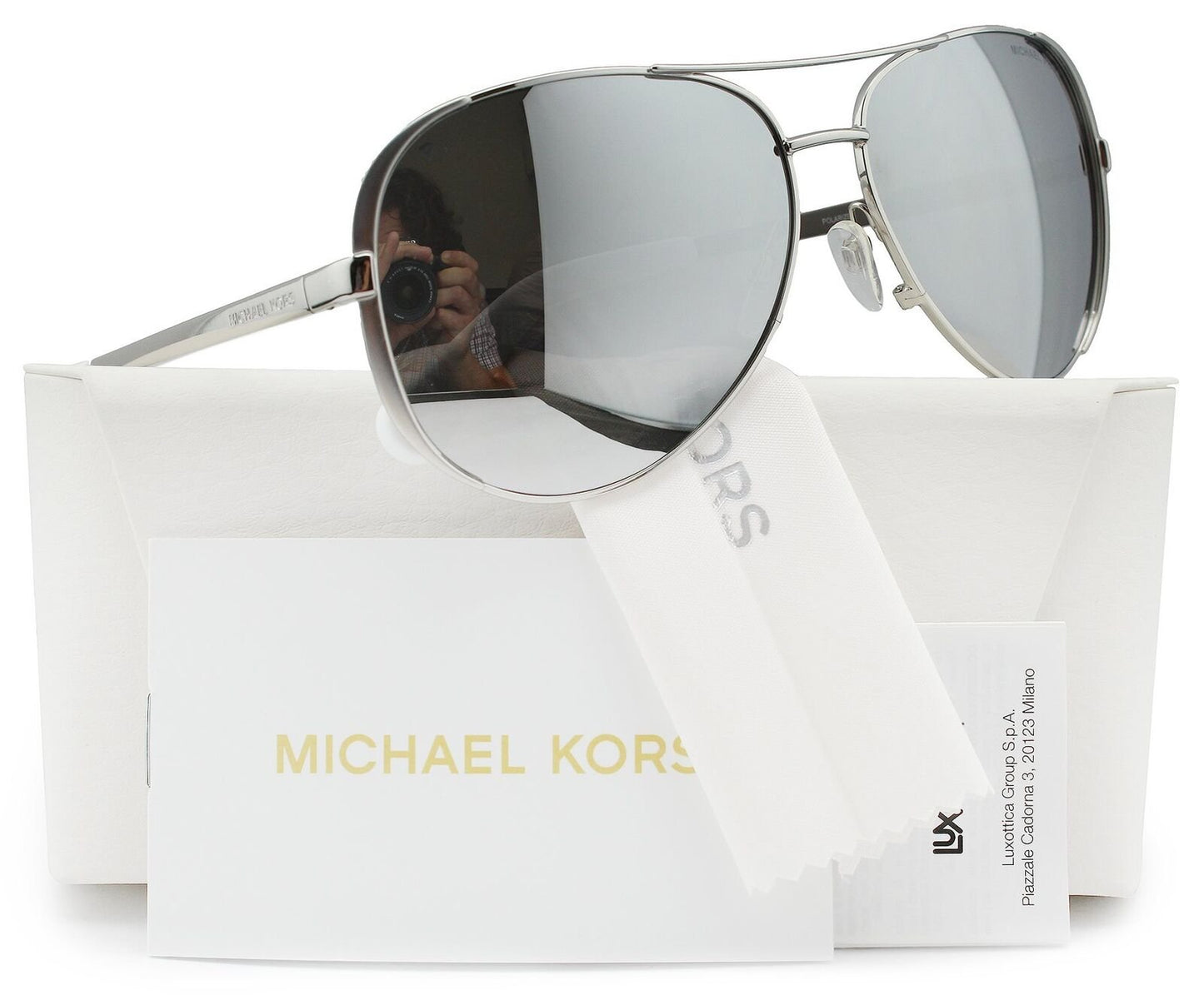 Michael Kors MK5004 Chelsea Polarized Sunglasses Silver w/Silver Mirror