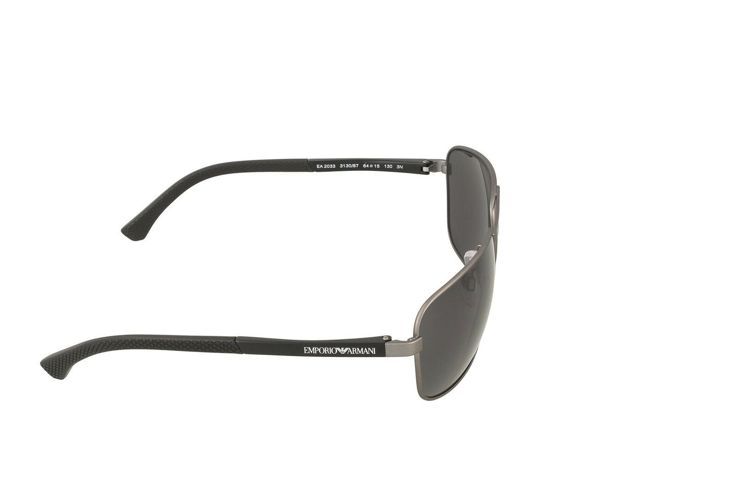 Emporio Armani EA2033 313087 Gunmetal Square Pilot Sunglasses