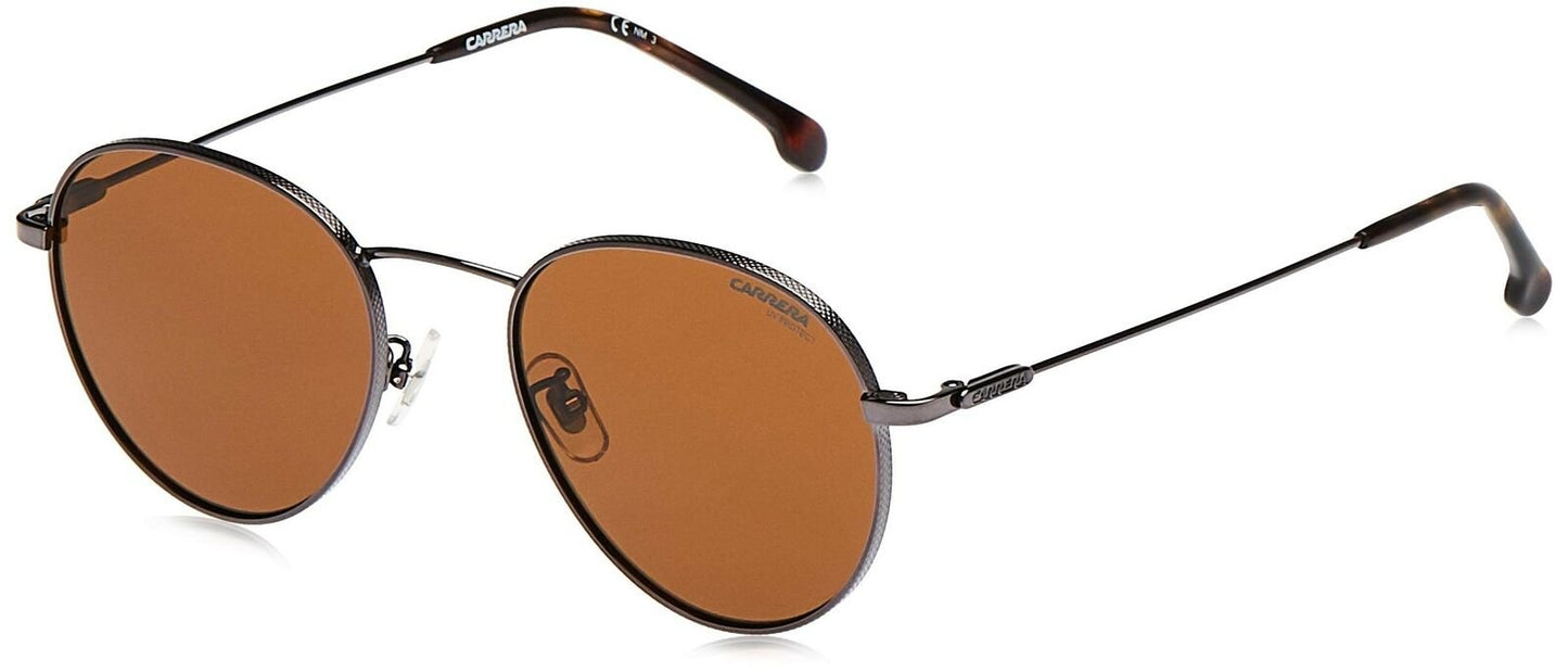 Carrera 216/G/S Round Sunglasses, Dark Ruthenium/Brown, 51mm,