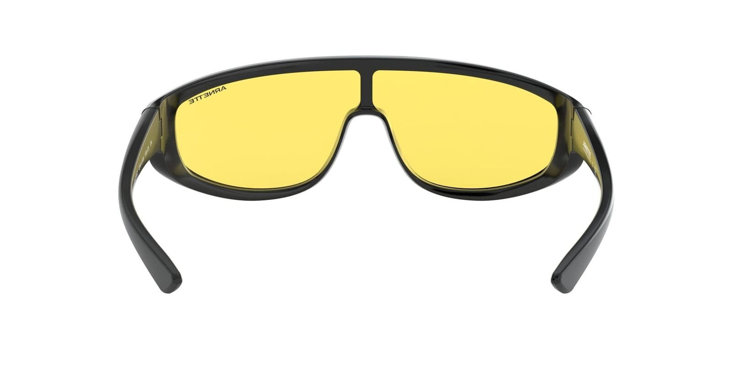 ARNETTE mens An4264 Clayface Sunglasses, Black/Yellow, 30 mm US