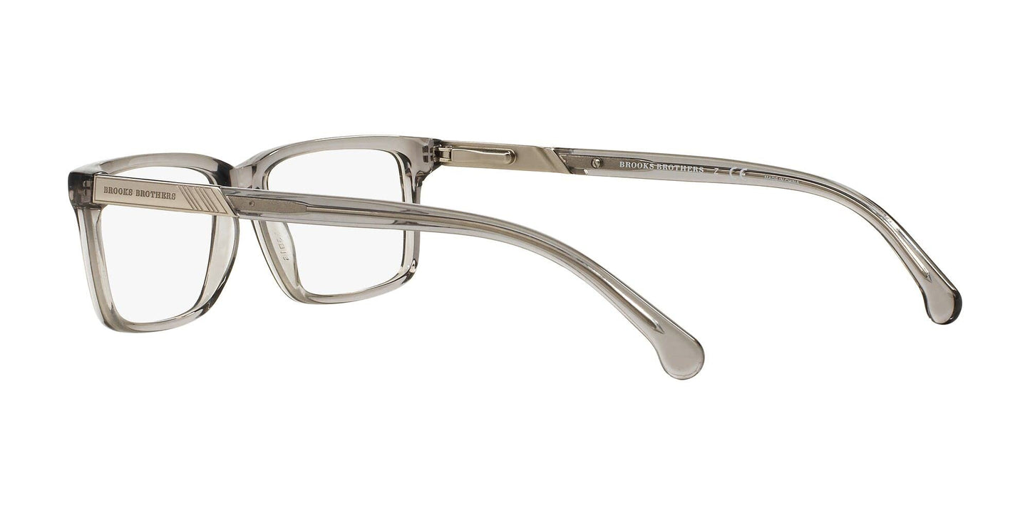 Brooks Brothers Men's BB2019 6074 53mm Eyewear Frames, Transparent Grey/Demo Lens,